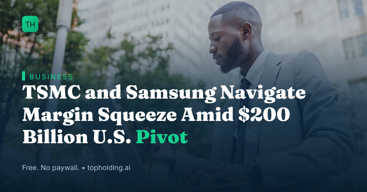 TSMC and Samsung Navigate Margin Squeeze Amid $200 Billion U.S. Pivot