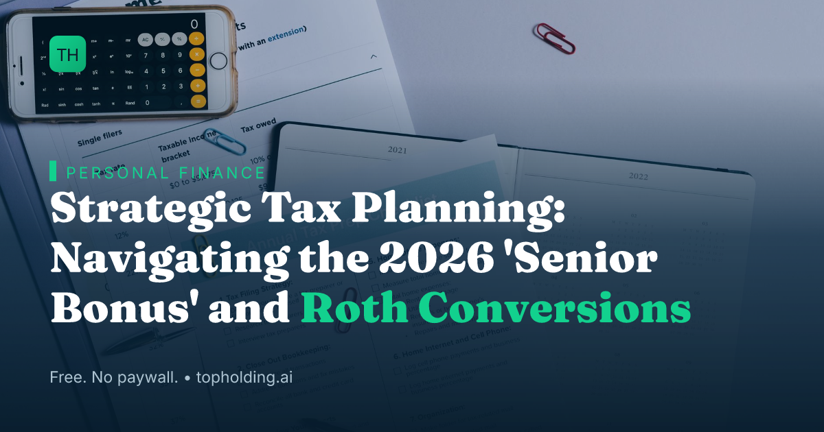 Strategic Tax Planning: Navigating the 2026 'Senior Bonus' and Roth Conversions