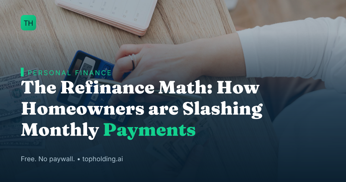 The Refinance Math: How Homeowners are Slashing Monthly Payments
