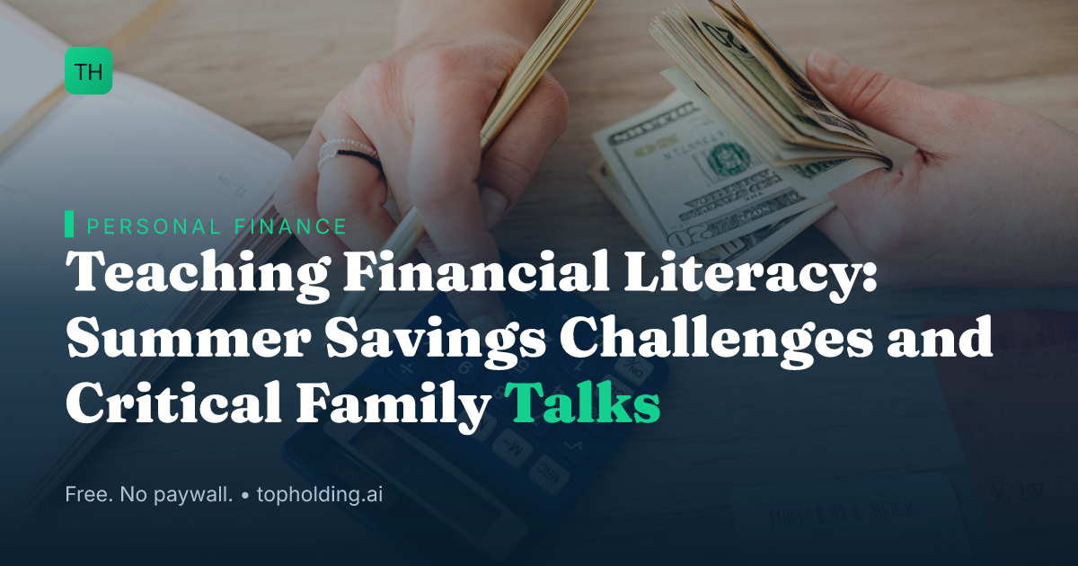 Teaching Financial Literacy: Summer Savings Challenges and Critical Family Talks