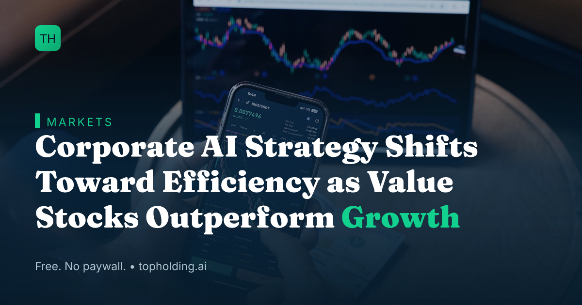 Corporate AI Strategy Shifts Toward Efficiency as Value Stocks Outperform Growth