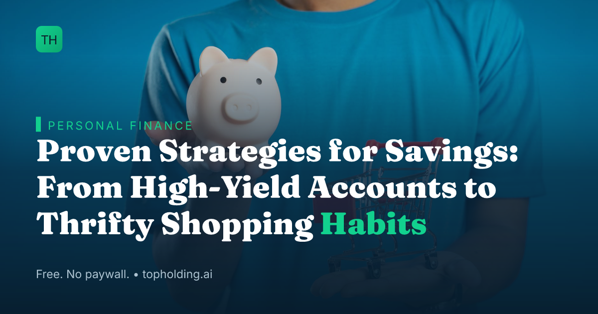 Proven Strategies for Savings: From High-Yield Accounts to Thrifty Shopping Habits