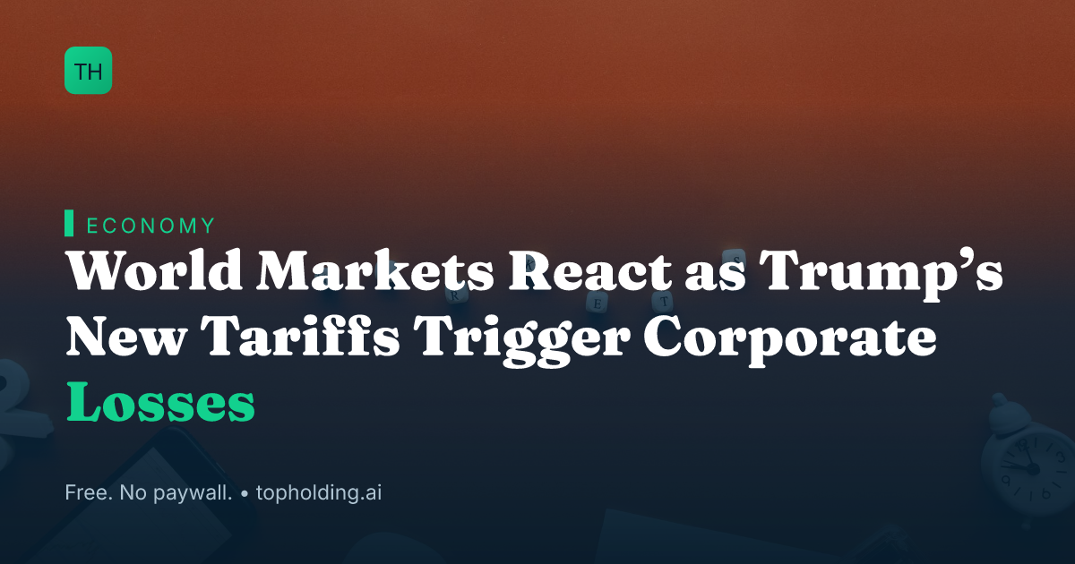 World Markets React as Trump’s New Tariffs Trigger Corporate Losses