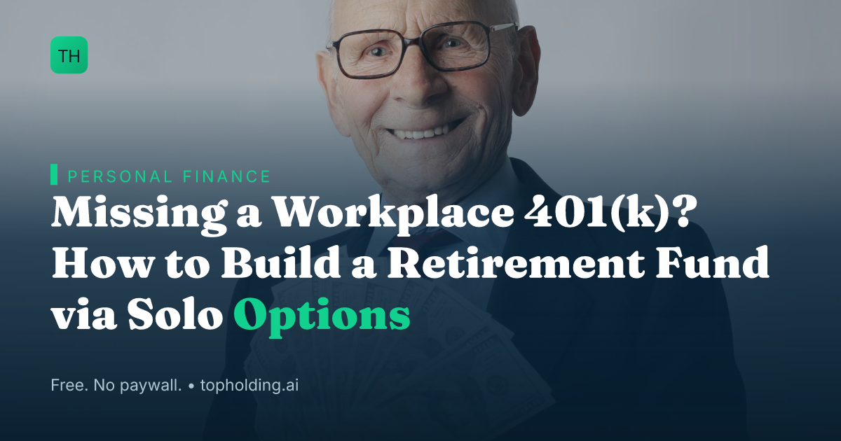 Missing a Workplace 401(k)? How to Build a Retirement Fund via Solo Options