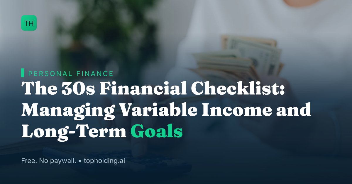 The 30s Financial Checklist: Managing Variable Income and Long-Term Goals