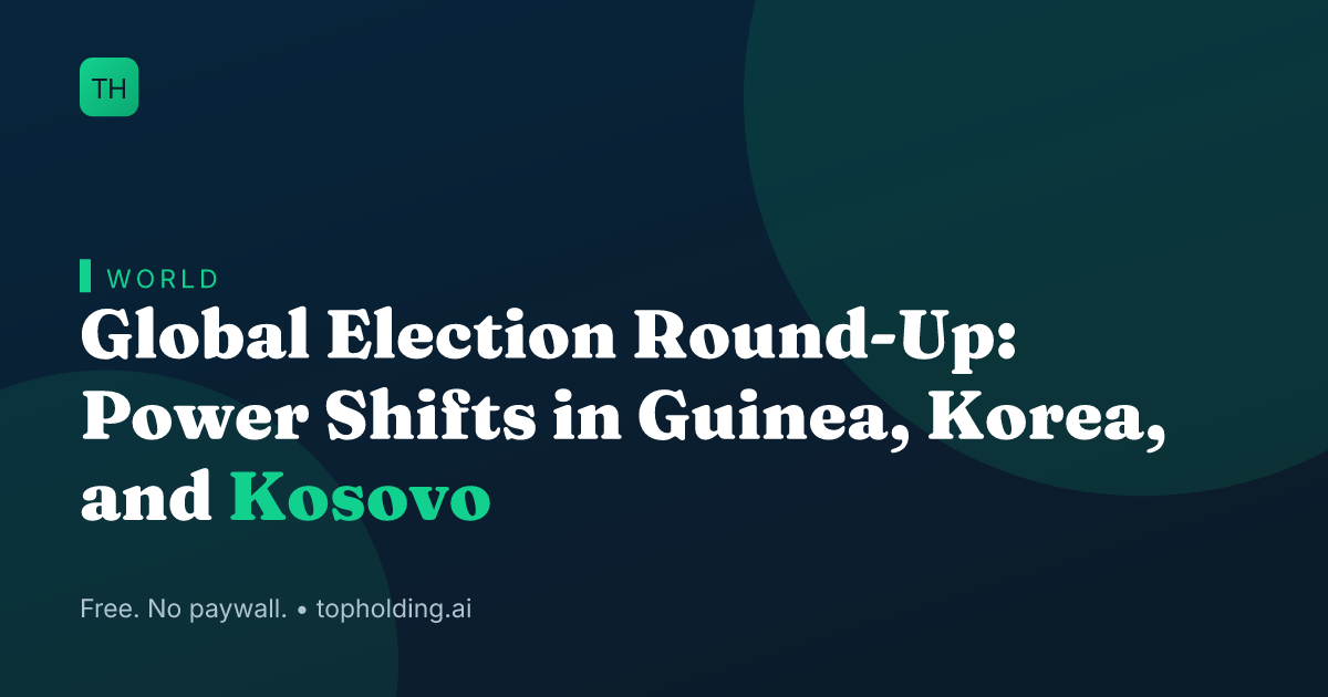 Global Election Round-Up: Power Shifts in Guinea, Korea, and Kosovo