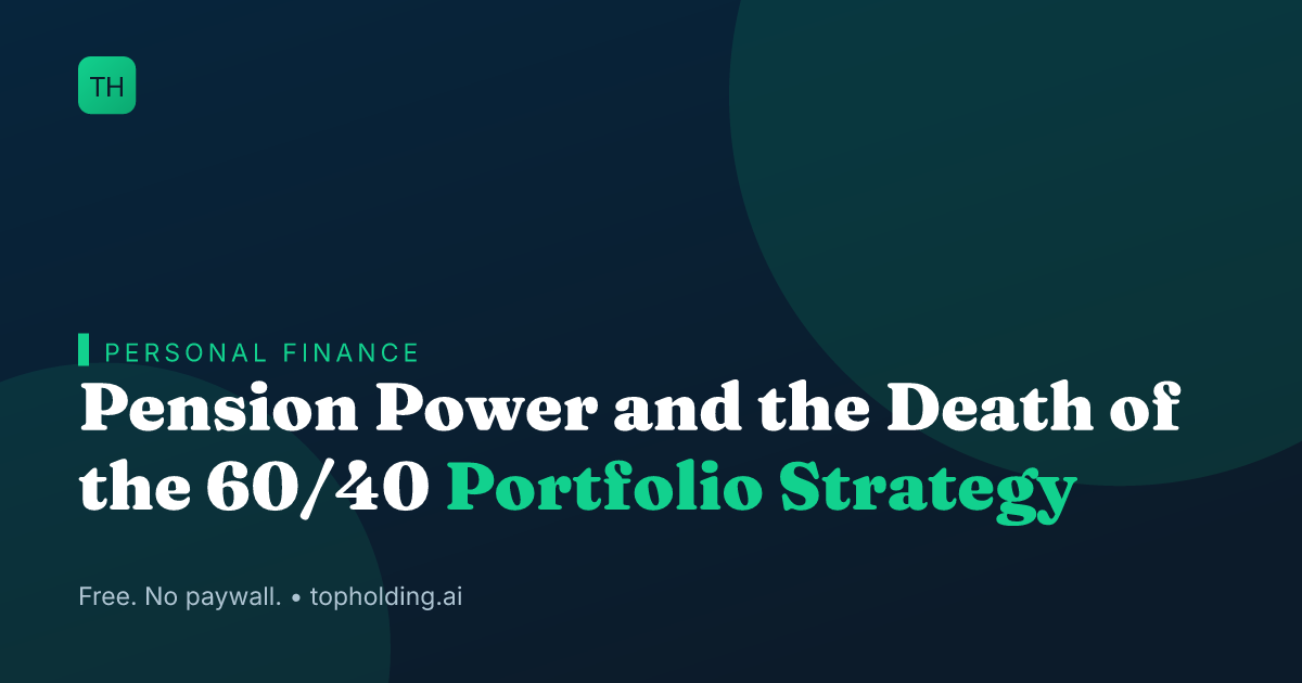 Pension Power and the Death of the 60/40 Portfolio Strategy