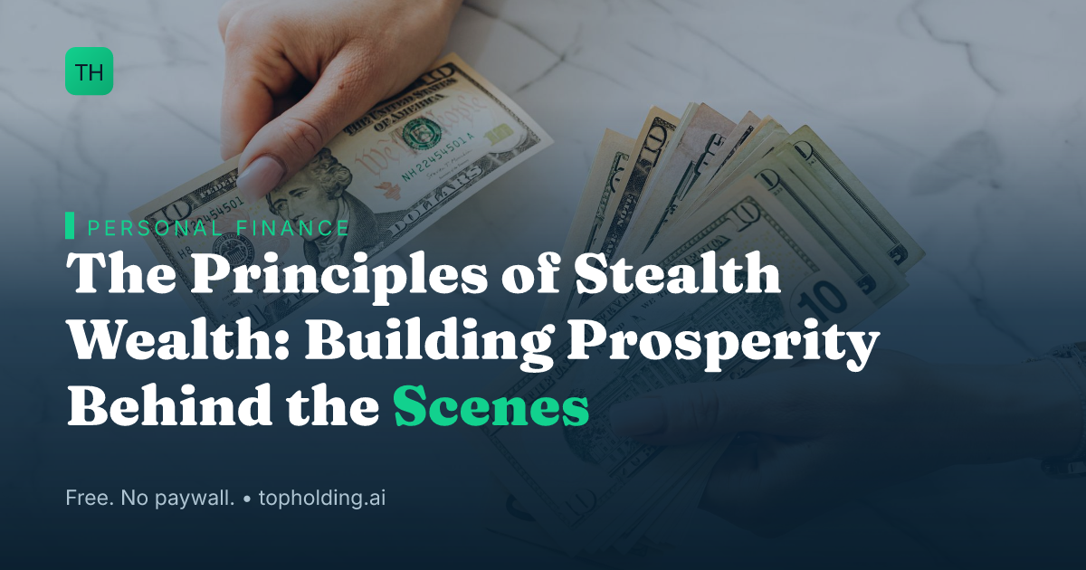 The Principles of Stealth Wealth: Building Prosperity Behind the Scenes
