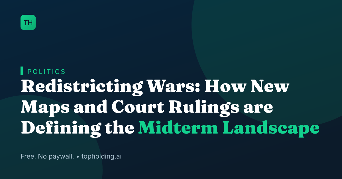 Redistricting Wars: How New Maps and Court Rulings are Defining the Midterm Landscape