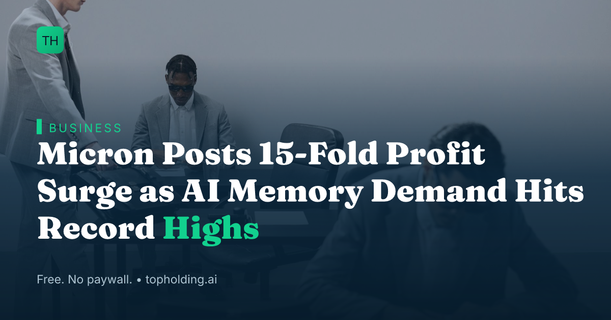 Micron Posts 15-Fold Profit Surge as AI Memory Demand Hits Record Highs