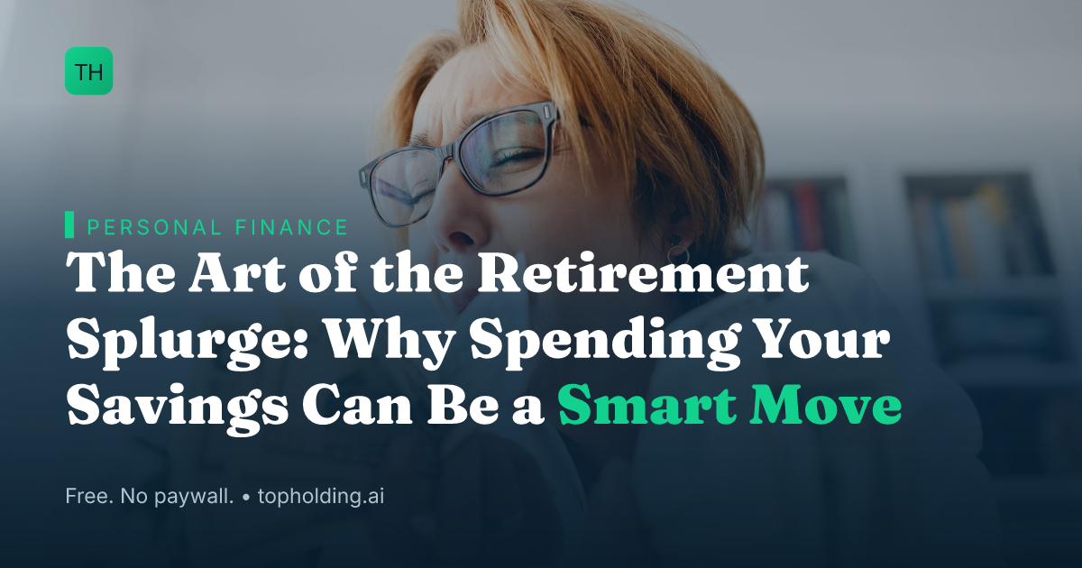 The Art of the Retirement Splurge: Why Spending Your Savings Can Be a Smart Move