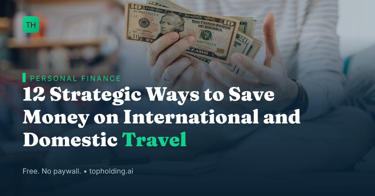 12 Strategic Ways to Save Money on International and Domestic Travel