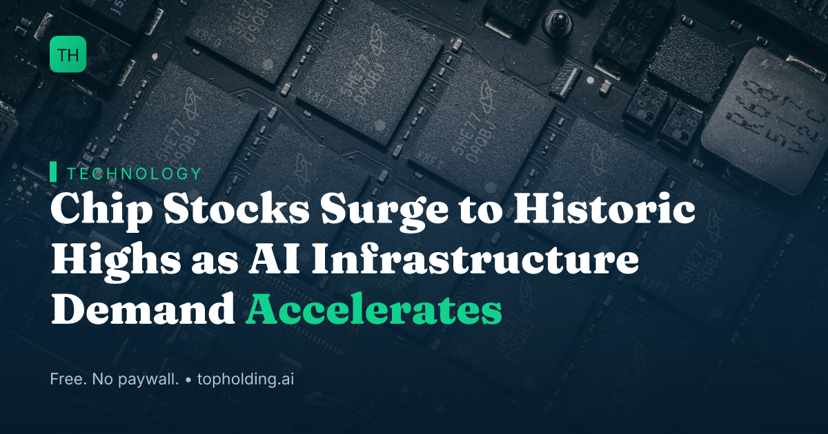 Chip Stocks Surge to Historic Highs as AI Infrastructure Demand Accelerates