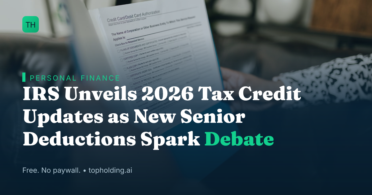 IRS Unveils 2026 Tax Credit Updates as New Senior Deductions Spark Debate