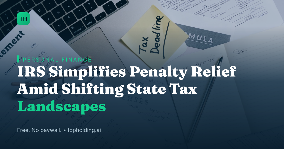 IRS Simplifies Penalty Relief Amid Shifting State Tax Landscapes