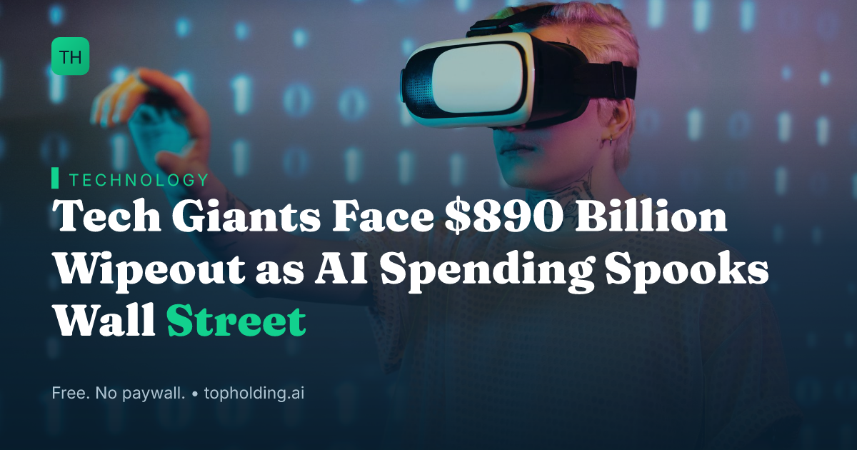 Tech Giants Face $890 Billion Wipeout as AI Spending Spooks Wall Street
