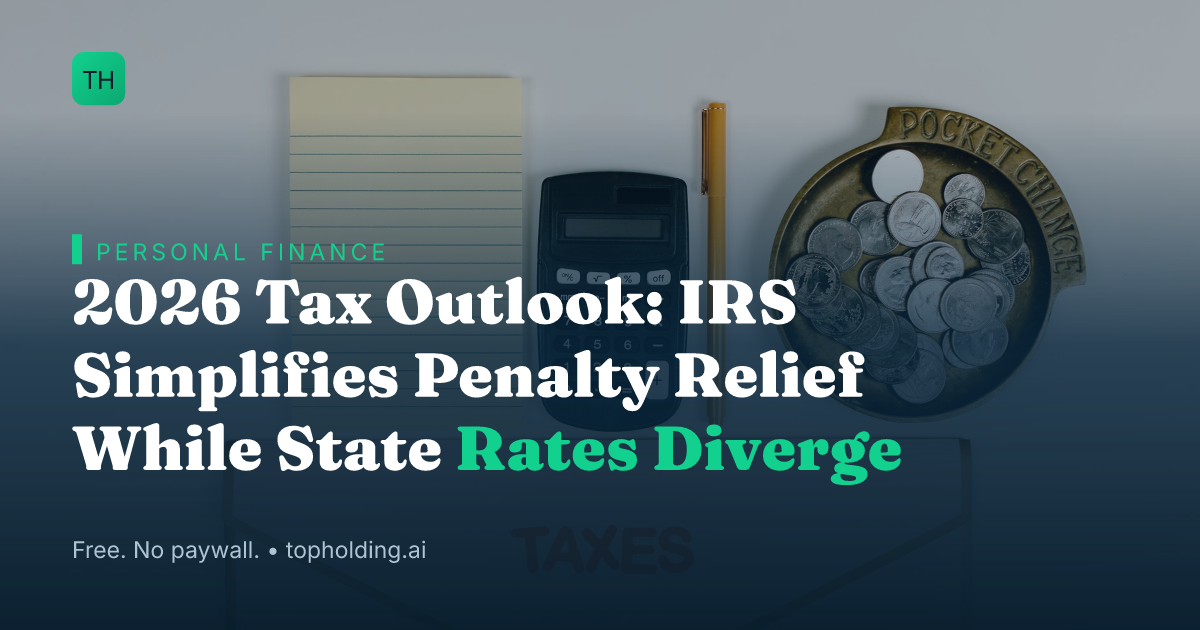 2026 Tax Outlook: IRS Simplifies Penalty Relief While State Rates Diverge