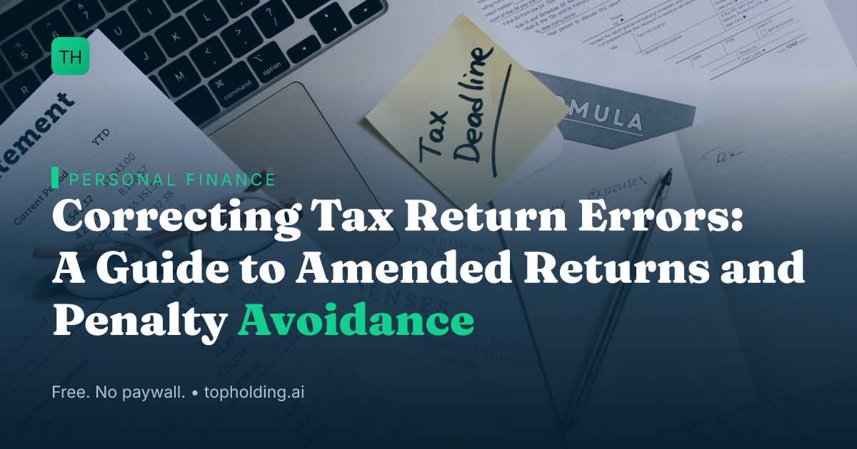 Correcting Tax Return Errors: A Guide to Amended Returns and Penalty Avoidance