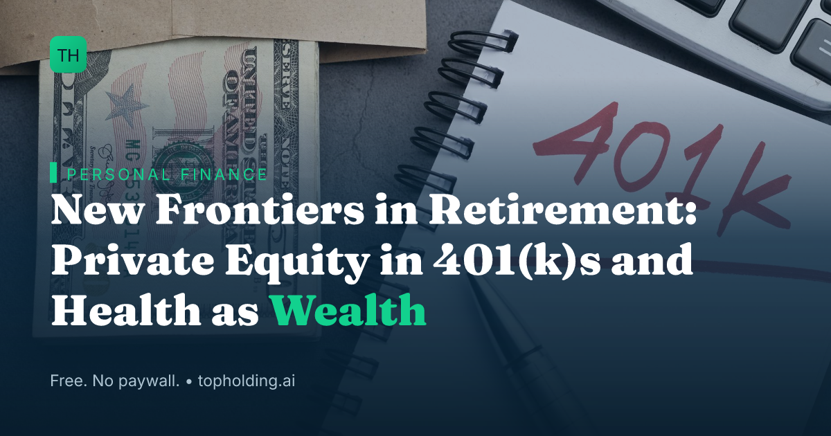 New Frontiers in Retirement: Private Equity in 401(k)s and Health as Wealth