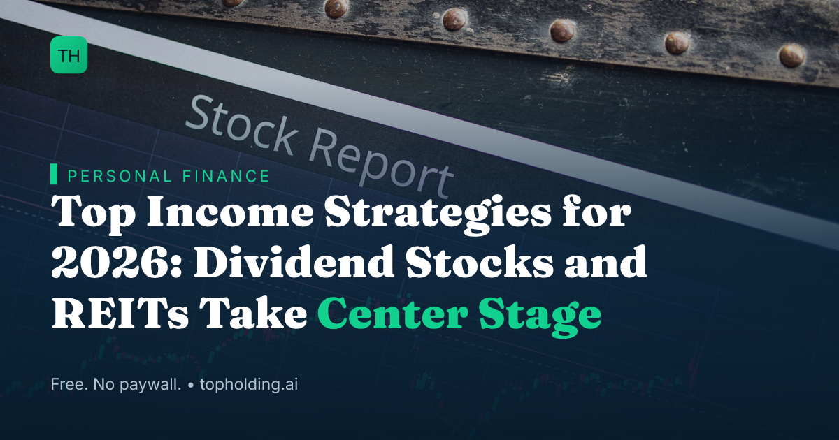 Top Income Strategies for 2026: Dividend Stocks and REITs Take Center Stage