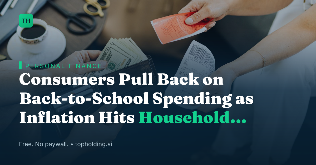 Consumers Pull Back on Back-to-School Spending as Inflation Hits Household Budgets