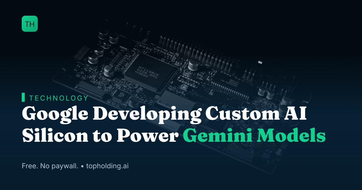 Google Developing Custom AI Silicon to Power Gemini Models