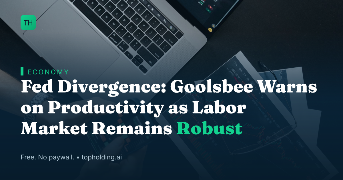 Fed Divergence: Goolsbee Warns on Productivity as Labor Market Remains Robust