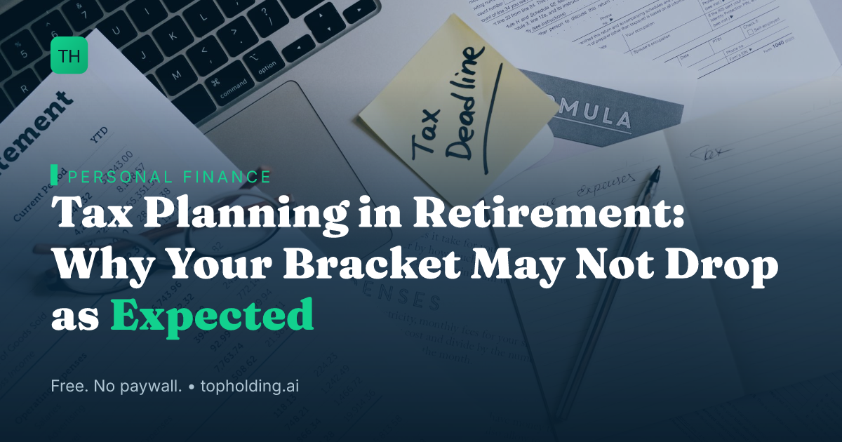 Tax Planning in Retirement: Why Your Bracket May Not Drop as Expected
