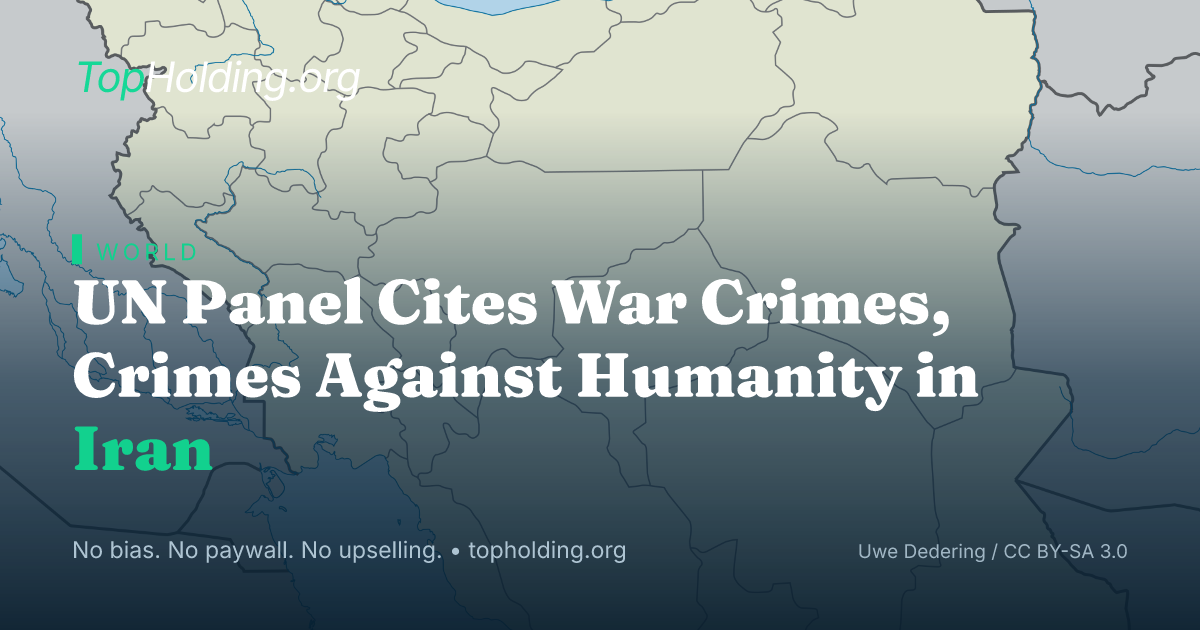 UN Panel Cites War Crimes, Crimes Against Humanity in Iran
