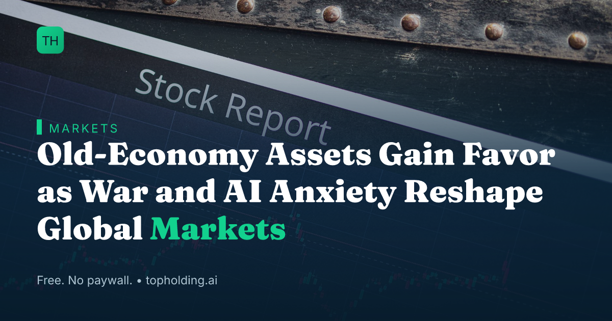Old-Economy Assets Gain Favor as War and AI Anxiety Reshape Global Markets