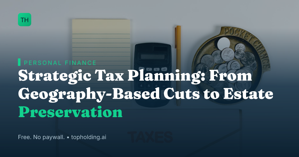 Strategic Tax Planning: From Geography-Based Cuts to Estate Preservation