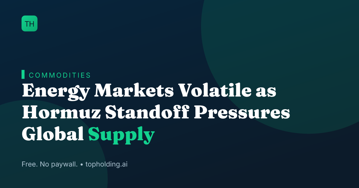 Energy Markets Volatile as Hormuz Standoff Pressures Global Supply