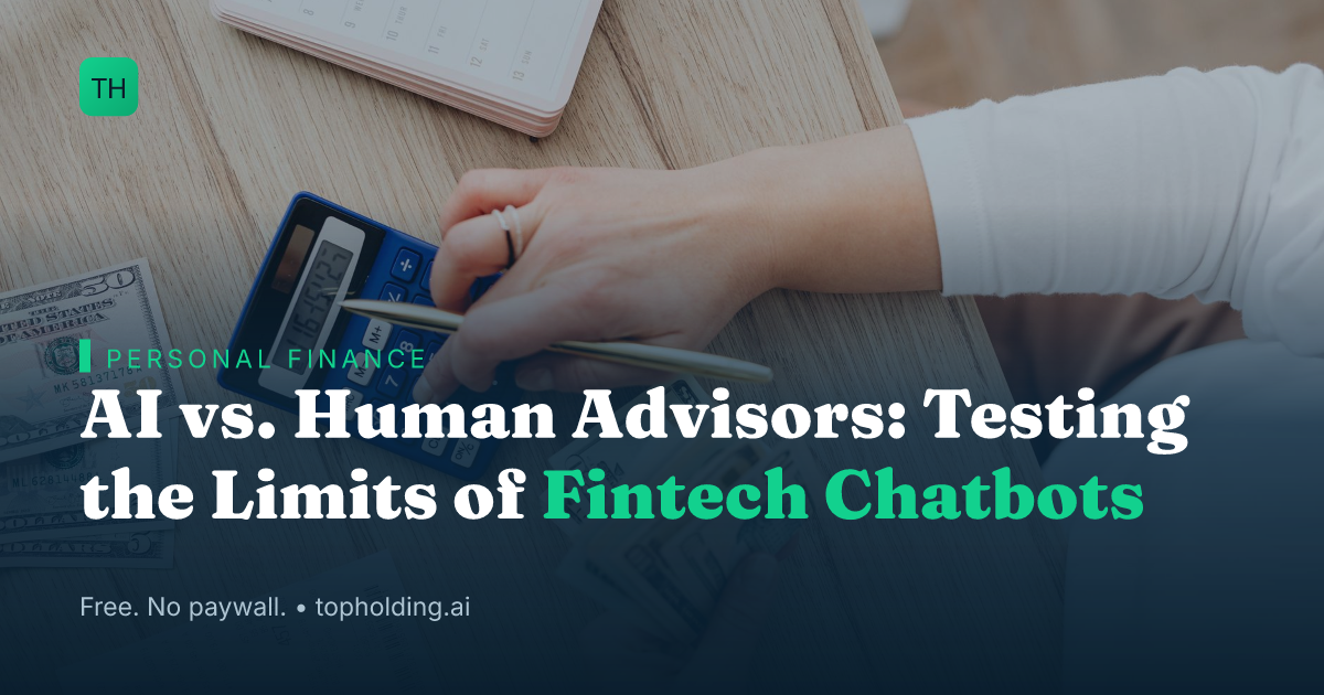 AI vs. Human Advisors: Testing the Limits of Fintech Chatbots