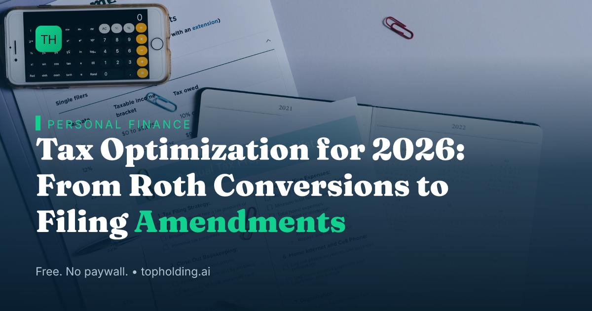 Tax Optimization for 2026: From Roth Conversions to Filing Amendments