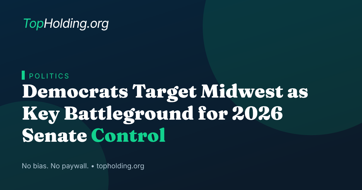 Democrats Target Midwest as Key Battleground for 2026 Senate Control