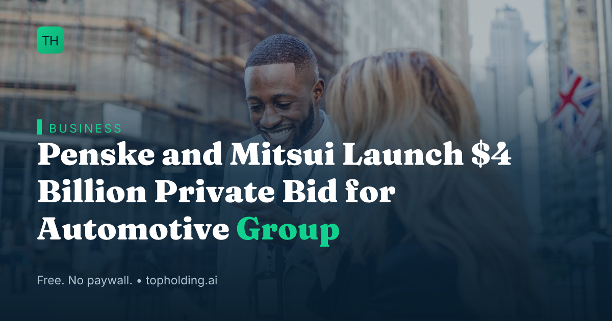 Penske and Mitsui Launch $4 Billion Private Bid for Automotive Group