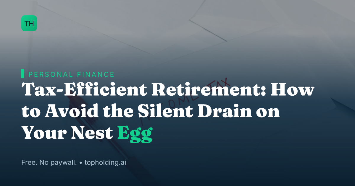 Tax-Efficient Retirement: How to Avoid the Silent Drain on Your Nest Egg