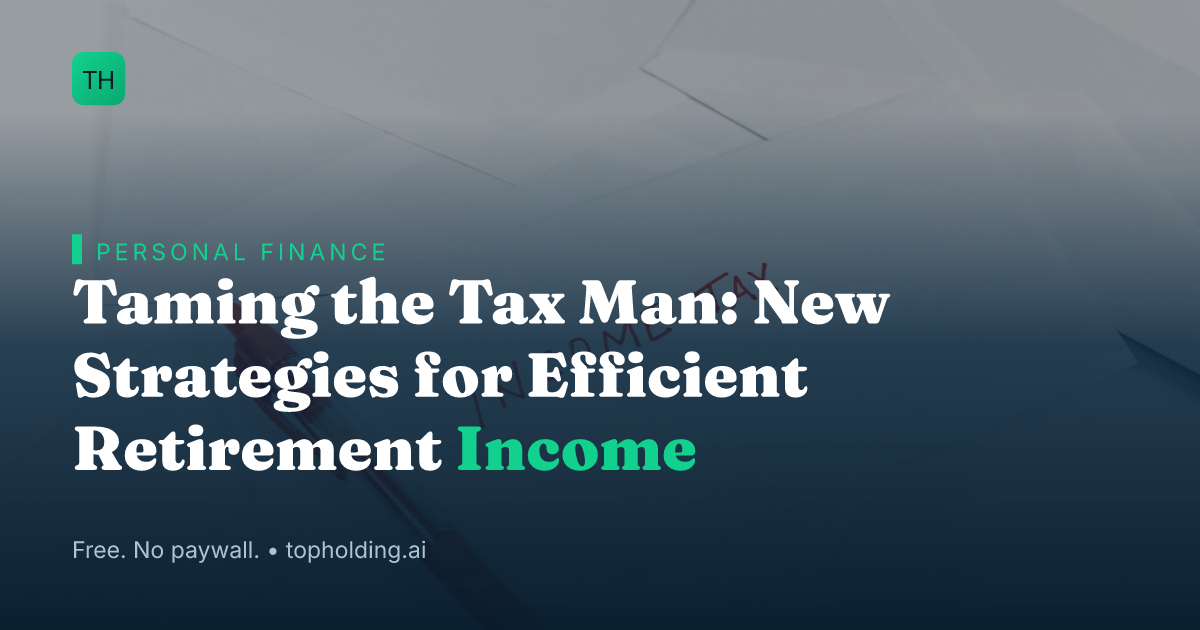 Taming the Tax Man: New Strategies for Efficient Retirement Income