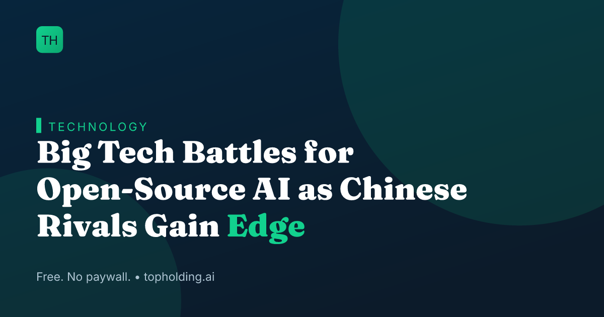 Big Tech Battles for Open-Source AI as Chinese Rivals Gain Edge