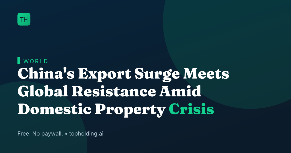 China's Export Surge Meets Global Resistance Amid Domestic Property Crisis