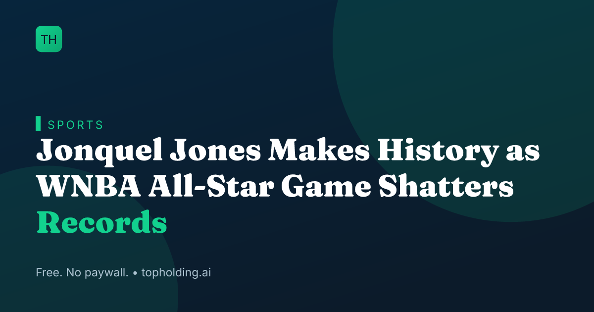 Jonquel Jones Makes History as WNBA All-Star Game Shatters Records