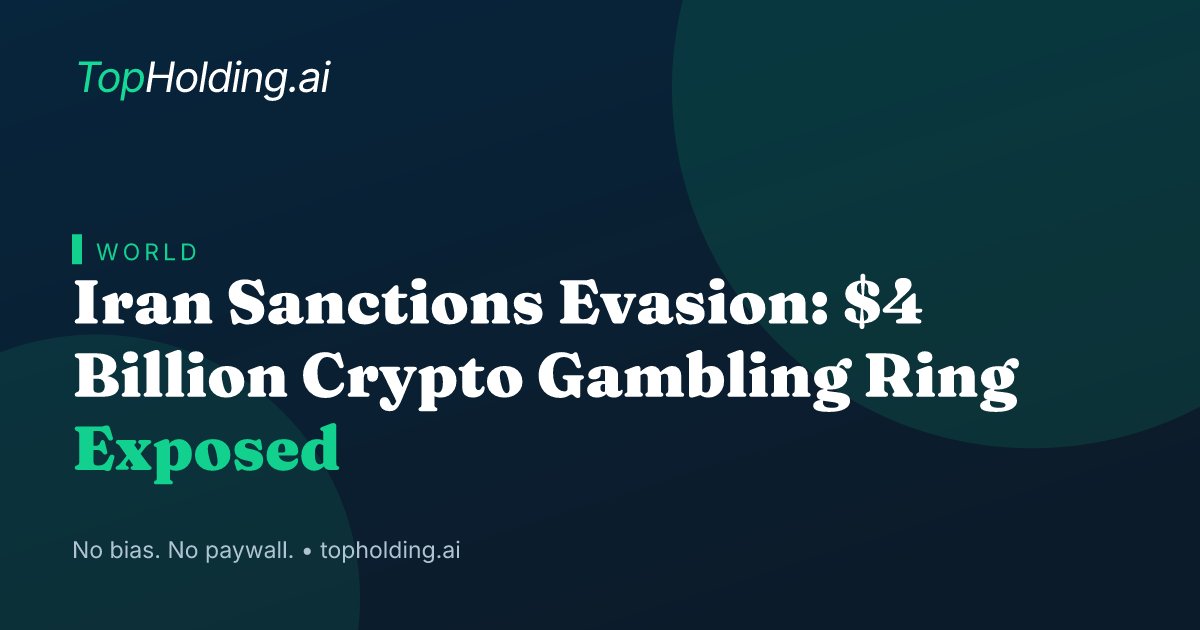 Iran Sanctions Evasion: $4 Billion Crypto Gambling Ring Exposed
