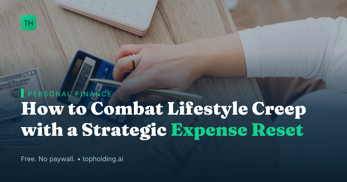 How to Combat Lifestyle Creep with a Strategic Expense Reset