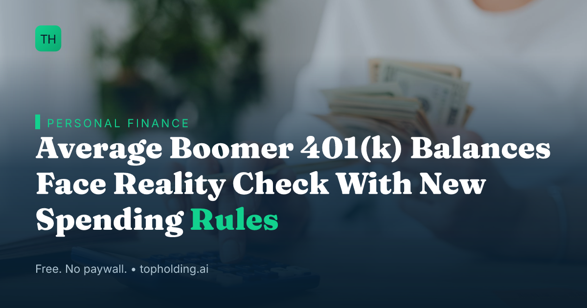 Average Boomer 401(k) Balances Face Reality Check With New Spending Rules