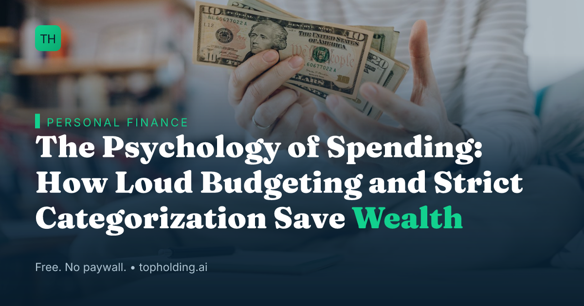 The Psychology of Spending: How Loud Budgeting and Strict Categorization Save Wealth