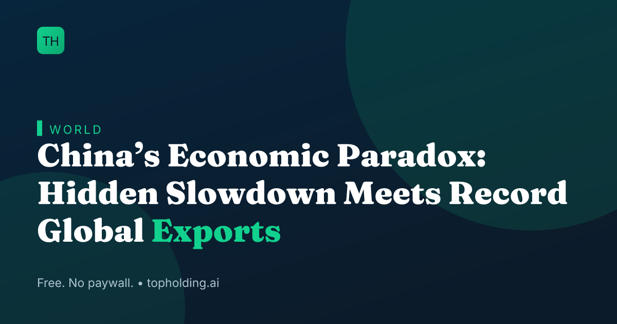 China’s Economic Paradox: Hidden Slowdown Meets Record Global Exports
