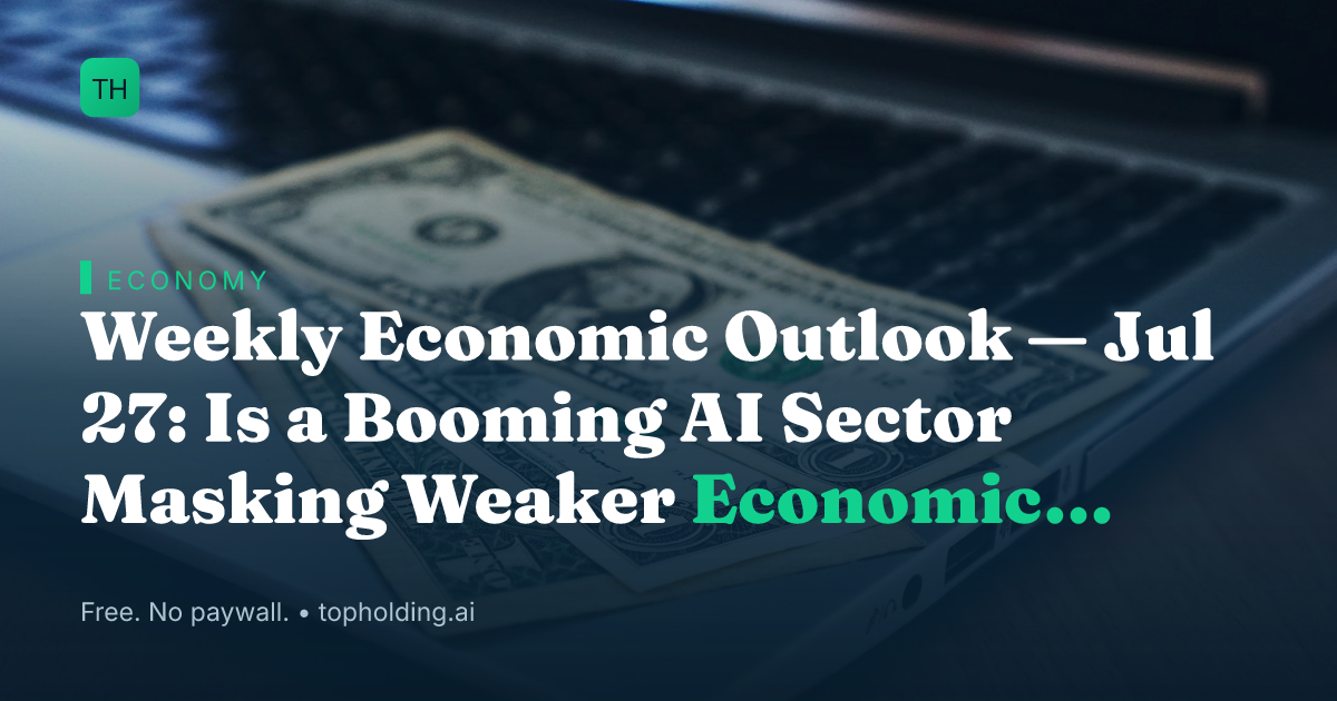 Weekly Economic Outlook — Jul 27: Is a Booming AI Sector Masking Weaker Economic Fundamentals?