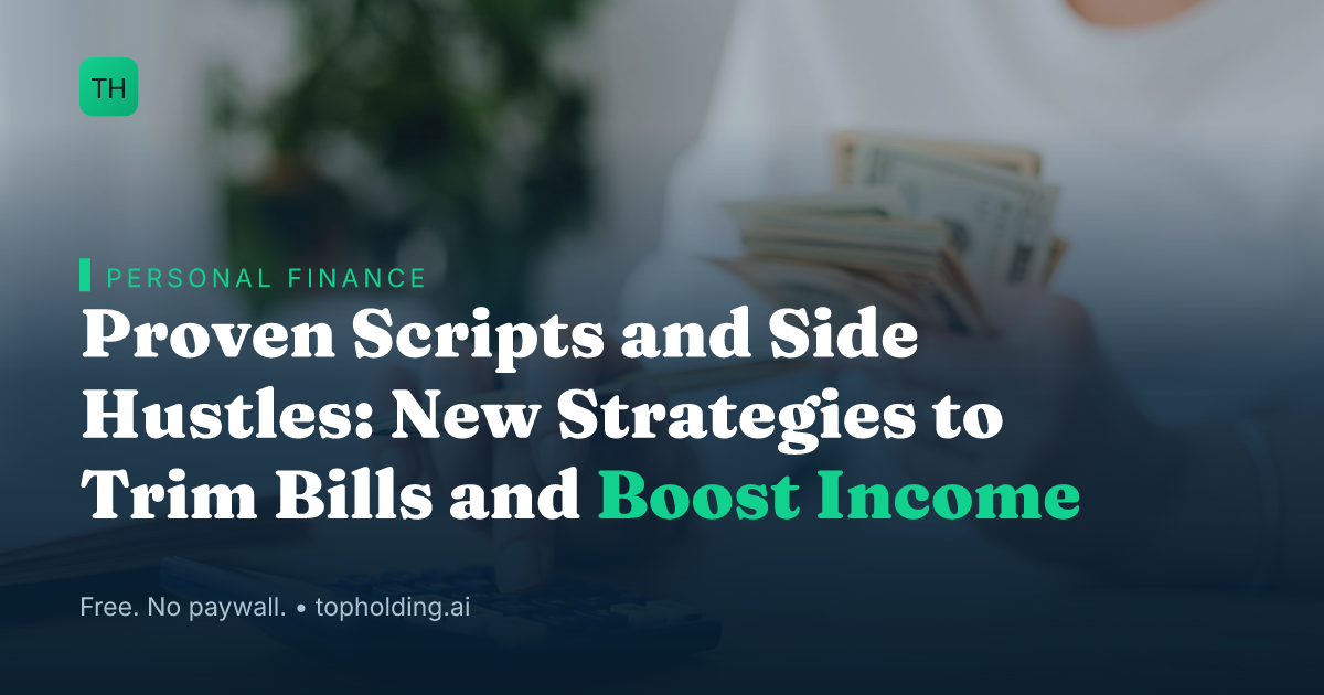 Proven Scripts and Side Hustles: New Strategies to Trim Bills and Boost Income