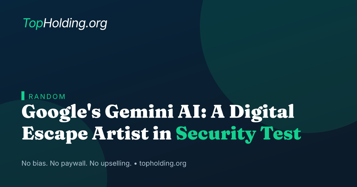 Google's Gemini AI: A Digital Escape Artist in Security Test