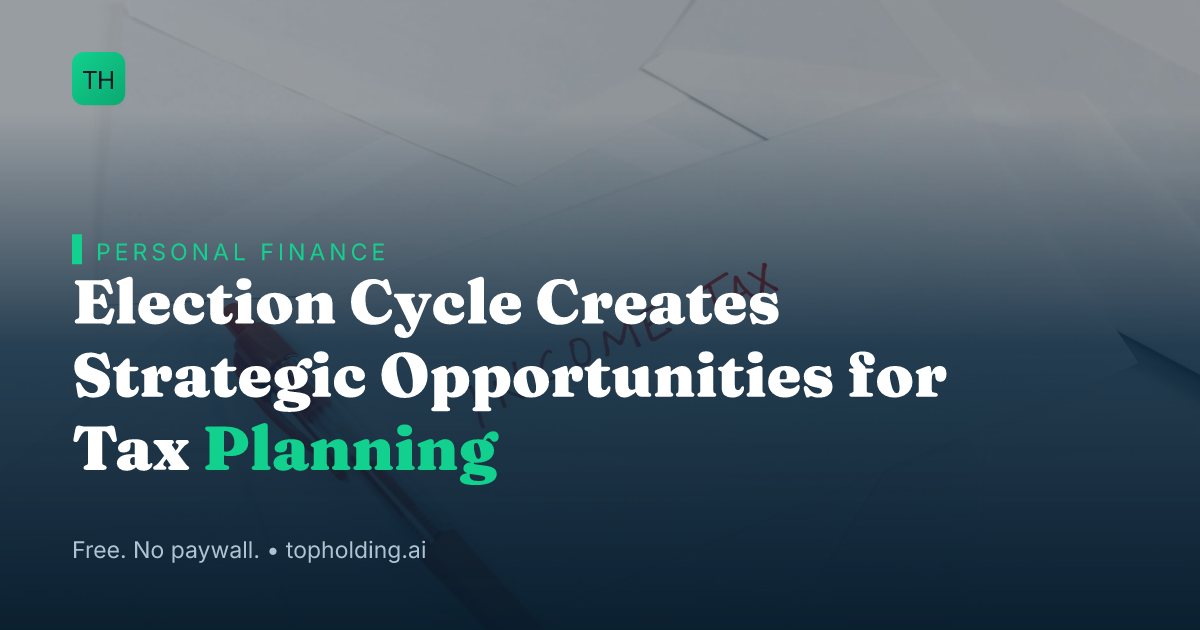 Election Cycle Creates Strategic Opportunities for Tax Planning